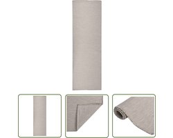 The Living Store Buitenkleed platgeweven 80x250 cm taupe - Tuintapijt - Vloertegels - Outdoor Decor - Patio Meubels - Veranda Accessoires