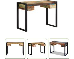 The Living Store Bureau massief gerecycled hout - Vintage Bureau - Bureaus - Houten Bureau - Recycled Wood Furniture - Industrieel Design