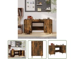 The Living Store Bureau Serria - Computerbureau - Gerookt Eiken - 140 x 50 x 75 cm - Stevig materiaal