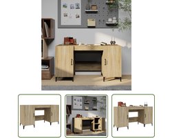 The Living Store Bureau Sonoma Eiken - 140 x 50 x 75 cm - Multifunctioneel - Voldoende opbergruimte