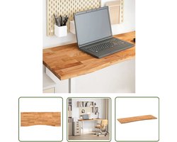 The Living Store Bureaublad rechthoekig 140x50x2,5 cm eikenhout lichtbruin - Eikenhouten Bureau - Bureaublad - Bureau Tafel - Thuiswerkplek - Ergonomisch Bureau