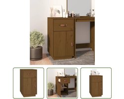 The Living Store Bureaukastje 40x50x75 cm massief grenenhout honingbruin - Bureau Kast - Opbergkast - Houten Kast - Grenenhouten Kast - Honig Bruin