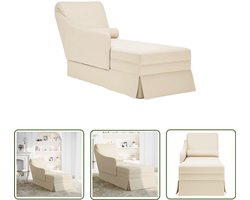 The Living Store Chaise longue met bolster en rechterarmleuning linnen - Dynamische Sleutel - Draaihoek Sleutel - Gereedschapset - Mechanica - Handgereedschap