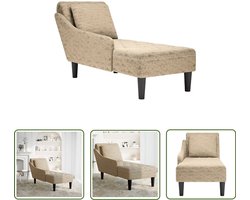 The Living Store Chaise longue met kussen&rechterarmleuning kunstleer lichtgrijs - Chaise Lounge - Relaxstoel - Leesfauteuil - Huishoud Benodigdheden - Designmeubel