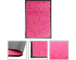 The Living Store Deurmat wasbaar 40x60 cm roze - Deurkast - Deurmat - Vloerkleden - Binnenmat - Buitenmat