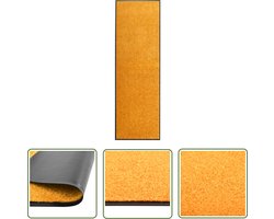 The Living Store Deurmat wasbaar 60x180 cm oranje - Deurkast - Deurmat - Interieurdecoratie - Vloerkleden - Antislip