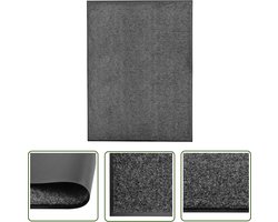The Living Store Deurmat wasbaar 90x120 cm antraciet - Deurkast - Deurmat - Vloerkleden - Interieurdecoratie - Antislip
