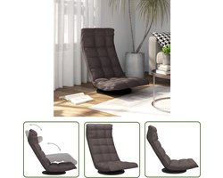 The Living Store Draaibare Vloerstoel - Taupe - 90 x 54 x 80 cm - 360 graden draaibaar