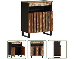 The Living Store Dressoir 60x34x75 cm massief acaciahout - Dressoir - Industrieel - Houten Dressoir - Acacia Hout - Vintage Dressoir