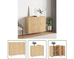 The Living Store Dressoir - 90 x 34 x 80 cm - Sonoma Eiken - Duurzaam hout en metaal