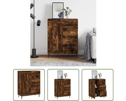 The Living Store Dressoir - Gerookt eiken - 69.5 x 34 x 90 cm - Duurzaam hout en metaal