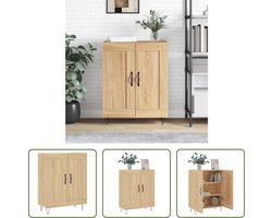 The Living Store Dressoir Klassiek Sonoma Eiken - 69.5 x 34 x 90 cm - Duurzaam Hout en Metaal