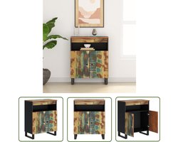 The Living Store Dressoir - Massief gerecycled hout - 60 x 33 x 75 cm - Meerkleurige afwerking