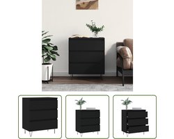 The Living Store Dressoir - Opslagkast - 60 x 35 x 70 cm - Zwart
