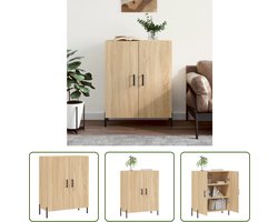 The Living Store Dressoir - Sonoma Eiken - 69.5 x 34 x 90 cm - Bewerkt Hout en Metaal
