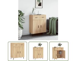 The Living Store Dressoir Sonoma Eiken - 69.5 x 34 x 90 cm - Duurzaam Hout en Metaal