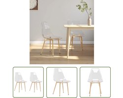 The Living Store Eetkamerstoelen 2 st PET transparant - Eetkamerstoel - Transparante Stoel - Design Stoel - Modern Meubilair - Kunststof Stoel