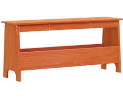 The Living Store Halbankje 100x28x45 cm massief grenenhout wasbruin - Halbankje - Halbankjes - Bankje - Bankje Met Opbergruimte