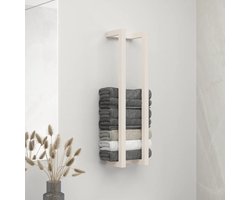 The Living Store Handdoekenrek - Badkameraccessoires - 23x18x90 cm - Massief grenenhout