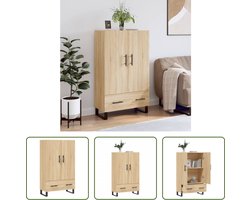 The Living Store Hoge kast - Buffetkast - 69.5 x 31 x 115 cm - Sonoma eiken