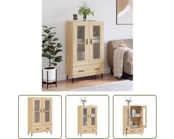 The Living Store Hoge kast Buffetkast - 69.5 x 31 x 115 cm - Sonoma eiken kleur