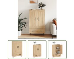 The Living Store Hoge Kast - Sonoma Eiken - 69.5x31x115cm - Duurzaam Materiaal