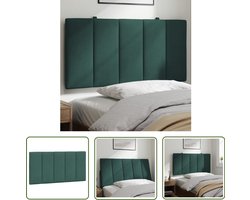 The Living Store Hoofdbordkussen - 100 x 45 cm - Fluweel - Donkergroen - Hoofdbordkussens - Hoofd Kussen - Fluweelkussen - Donkere Groene Kussens - Hoofdsteun
