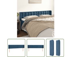 The Living Store Hoofdeind - Trendy - Bedombouw - 163 x 16 x 78/88 cm - Donkerblauw