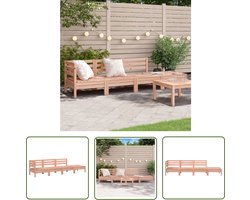The Living Store Houten Tuinset - 4-zits - Massief Douglashout - Modulair Design Tuinbank - Lounge Set - Tuinset - Hout - Douglashout - Buitenmeubel - Balkonset - Terrassenset