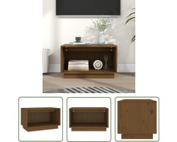 The Living Store Houten TV-meubel - Zwevende stijl - 60 x 35 x 35 cm - Honingbruin