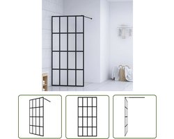 The Living Store Inloopdouchewand 118x190 cm mat gehard glas - Inloopdouche - Douchescherm - Industrieel Design - Badkamerspiegel - Badkameraccessoires