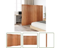 The Living Store Kamerscherm 165x250 cm bamboe bruin - Bamboe Scheidingswand - Kamerscherm Bamboe - Houten Scheiding Wand - Bamboe Partition - Binnendecorelement