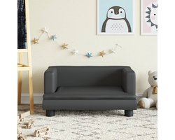 The Living Store Kinderbank 60x40x30 cm kunstleer zwart - Kinderstoel - Kindermeubel - Kids Stoel - Speelhoek - Kinderkamer Decoratie