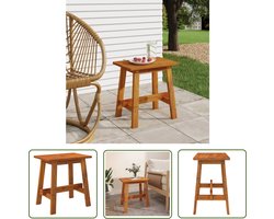The Living Store Kruk 45x29x45 cm rechthoekig massief acaciahout - Krukkentjes - Stoeltjes - Houten Meubels - Acacia Hout - Vintage Style