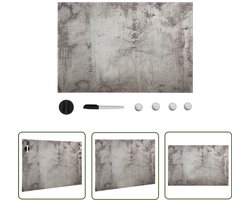 The Living Store Magneetbord wandmontage 60x40 cm glas - Magnetisch Whiteboard - Schrijftafel - Glasbord - Bureau Accessoires - Office Supplies