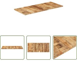 The Living Store Mangohouten Tafelblad - 140 x 60 cm - IndustriÃ«le Look - Tafeltblad - Mangohout - Industrieel Design - Eethoek - Tafel Accessoires