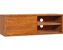The Living Store Massief Teakhouten TV-Meubel - Koloniale Stijl - 90 x 30 x 30 cm