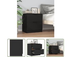 The Living Store Nachtkastje - Elegant - Meubel - 45 x 39 x 50 cm - Zwart