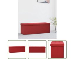 The Living Store Opbergbank Halbank - 110 x 38 x 38 cm - Wijnrood