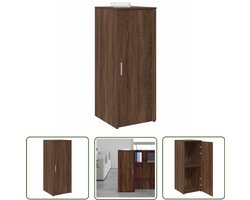 The Living Store Opbergkast 40x45x103,5 cm bewerkt hout bruin eikenkleurig - Opslagkast - Houten Kast - Bruine Eiken - Opbergruimte - Bureaukast