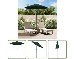 The Living Store Parasol 200x224 cm aluminium groen - Zonnescherm - Parasol - Tuinzomer - Outdoor Living - Tuinaccessoires