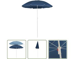 The Living Store Parasol - Polyester - 176.5 x 200 cm - Blauw