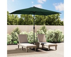 The Living Store Parasol rechthoekig 200x300 cm groen - Zonnescherm - Parasol - Tuinset - Outdoor Decoratie - Tuinaccessoires