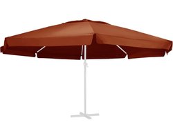 The Living Store Parasoldoek Groot - Terracotta - Water- en UV-bestendig - Ø 600cm