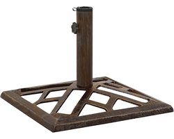 The Living Store Parasolvoet 44x44x31 cm gietijzer bronskleurig - Parasollvoet - Parasol Basis - Parasol Stand - Gietijzeren Parasolvoet - Bronzen Parasolvoet