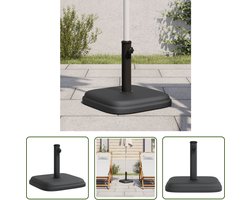 The Living Store Parasolvoet voor stokken van Ø32/35/38 mm 11 kg vierkant - Parasolvoet - Parasolbasis - Tuingerief - Zonwering - Tuinaccessoires
