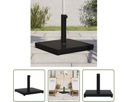 The Living Store Parasolvoet voor stokken van Ø32/38/48 mm 18 kg vierkant - Parasolvoet - Parasolbasis - Tuinaccessoires - Tuindecoratie - Zonwering