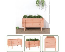 The Living Store Plantenbak verhoogd 101x50x57 cm massief douglashout - Tuinplanten Bak - Houten Plantenbak - Raised Garden Bed - Plantenbak Hoog - Balkon Planter