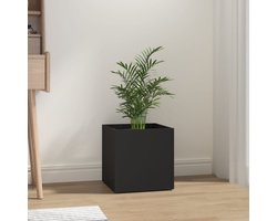 The Living Store Plantenbakken - Zwart - 40 x 40 x 40 cm - Hoge kwaliteit en decoratief