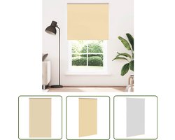 The Living Store Rolgordijn verduisterend 140x230 cm stofbreedte 136,6 cm beige - Rolgordijnen - Verduisterend Gordijn - Privacy Gordijn - Lichtwerende Gordijnen - Beige Gordijn